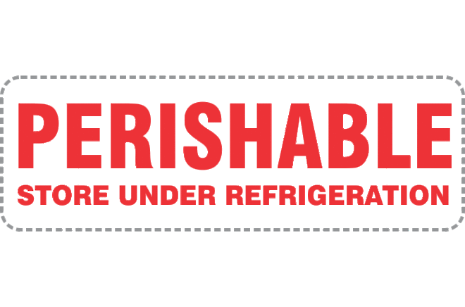 Perishable Store Under Refrigeration x250 labels - Perishable ...