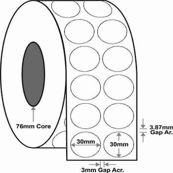 30mm Circle x10,000 labels