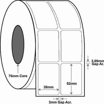 39x62mm x5,000 labels