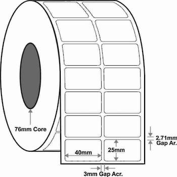 40x25mm x12,000 labels