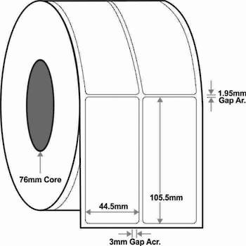 44.5x105.5mm x3,000 labels