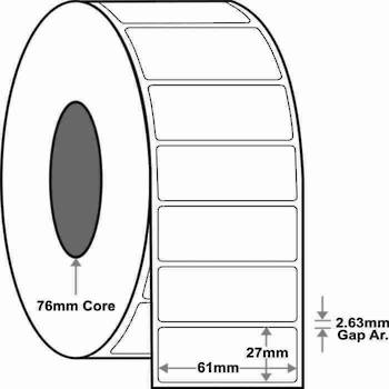 61x27mm x5,000 labels