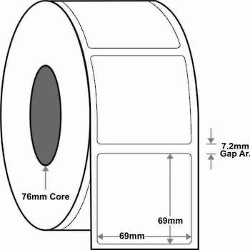 69x69mm x 2,000 labels