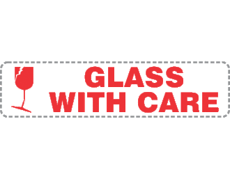 Glass With Care x250 labels