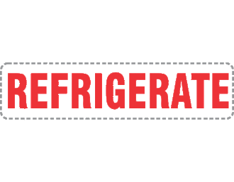 Refrigerate x250 labels