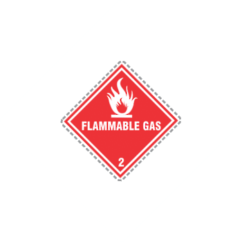 Flammable Gas 2.1 Small x500 labels