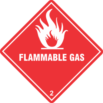 Flammable Gas 2.1 x500 labels