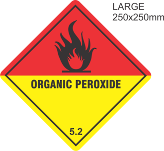 Organic Peroxide Large Vinyl Single Labels