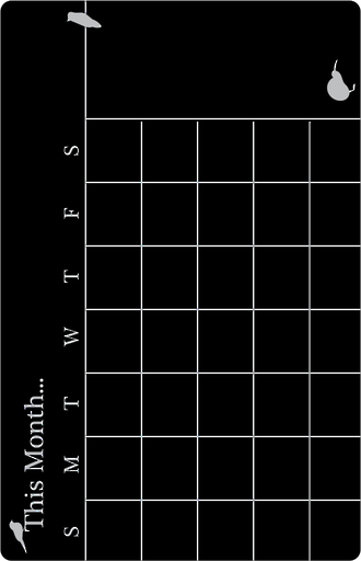 Chalkboard XL Monthly Calendar