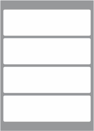 4 Labels per sheet 198x60mm x100 sheets