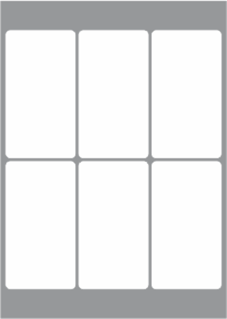 6 Labels per sheet 66x120mm x100 sheets