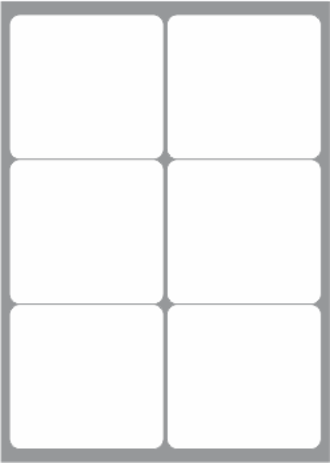 6 Labels per sheet 99x93mm x100 sheets