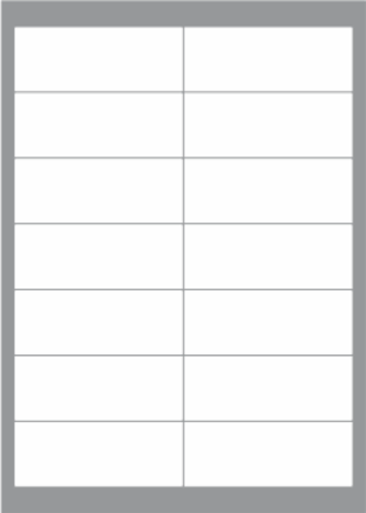14 Labels per sheet 98x38mm x100 sheets