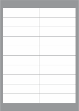 20 Labels per sheet 98x25.5mm x100 sheets