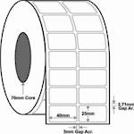 40x25mm x12,000 labels
