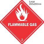 Flammable Gas 2.1 Large Vinyl Single Labels