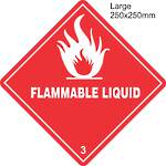 Flammable Liquid 3 Large Vinyl Single Labels