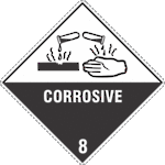 Corrosive 8 x500 labels