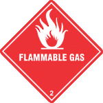 Flammable Gas 2.1 x500 labels