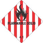 Flammable Solid 4.1 x500 labels