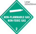 Non Flammable Compressed Gas 2.2 Large Vinyl Single Labels