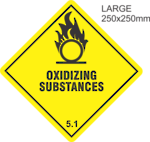 Oxidizing Substances Large Vinyl Single Labels