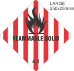 Flammable Solid 4.1Large Vinyl Single Labels
