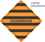Hazardous Large Vinyl Single Labels