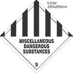 Miscellaneous Dangerous Substances 9 Large Vinyl Single Labels