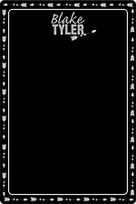 Chalkboard XL Arrow Personalised Names