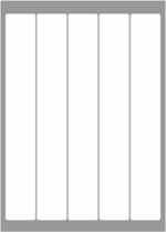 5 Labels per sheet 39x265mm x100 sheets