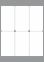 6 Labels per sheet 66x120mm x100 sheets
