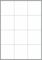 12 Labels per sheet 68x72mm x100 sheets