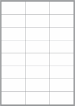 24 Labels per sheet 68x36mm x100 sheets