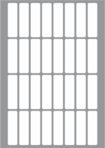 32 Labels per sheet 20x69mm x100 sheets