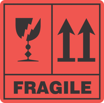 Fragile This Way Up x500 labels - Fragile, Don't Crush, Keep Dry, Handle & Glass with Care ...